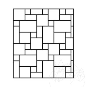 Kavala Bush Hammered Marble French Pattern Set 2 cm