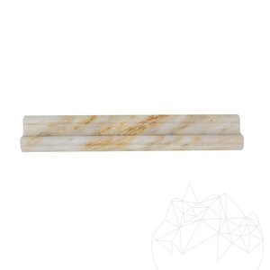 Arabescato Oro M17 Marmorbordüre, 4.8 x 30.5 cm
