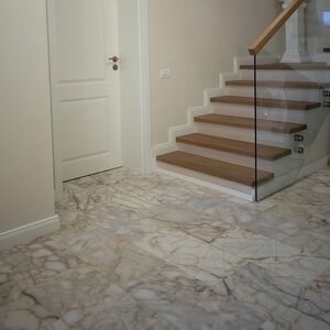 Arabescato Oro Polierter Marmor 60 x 30 x 2 cm (Transluzent)