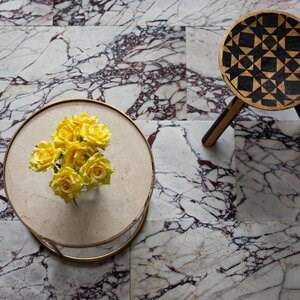 Arabescato Violett Polierter Marmor 61 x 30.5 x 1 cm (Transluzent)