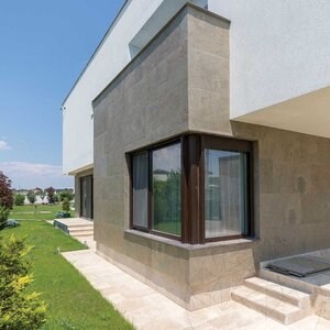 Flexibler Schiefer SKIN Ultra-Flex 2mm - Golden, 122 x 61cm | Stein für Wände, Möbel, Fassaden und Nassbereiche