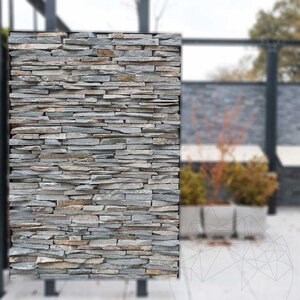 Schiefer Kavala 3D-Streifen | Dekorativer Stein für vertikale Verkleidungen, Außen-Innen (10-12/Palette)