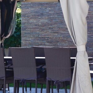 Multi Slate Stripes Wandverkleidungspaneel 15 x 60 cm