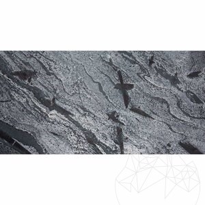 Silberner Naturschiefer, poliert, 60 x 30 x 1,2 cm | Ideal für draußen/innen, vertikal/horizontal