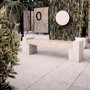 Padang Gelbe Granit-Gartenbank (165 x 40 x 50 cm)