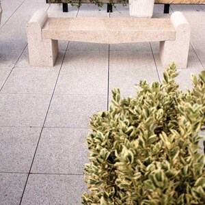 Padang Gelbe Granit-Gartenbank (165 x 40 x 50 cm)
