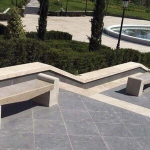 Padang Gelbe Granit-Gartenbank (165 x 40 x 50 cm)