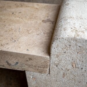 Romano Travertin Gartenbank (165 x 40 x 50 cm)