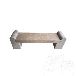 Romano Travertin Gartenbank (165 x 40 x 50 cm)