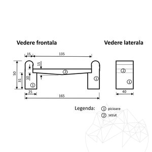 Romano Travertin Gartenbank (165 x 40 x 50 cm)