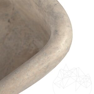 Waschbecken Arco Latte Travertin KS-025 SCAS2 47 x 47 x 19 cm