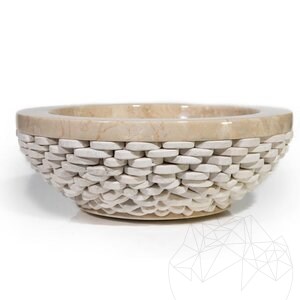Waschbecken Marmor Matia Beige Kiesel