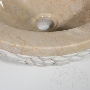 Waschbecken Marmor Matia Beige Kiesel