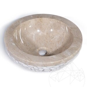 Waschbecken Marmor Matia Beige Kiesel
