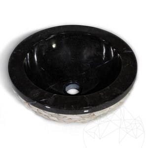 Waschbecken Marmor Matia Black Pebbles