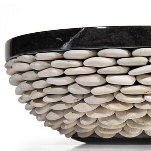 Waschbecken Marmor Matia Black Pebbles