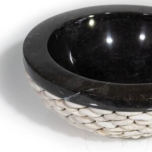 Waschbecken Marmor Matia Black Pebbles