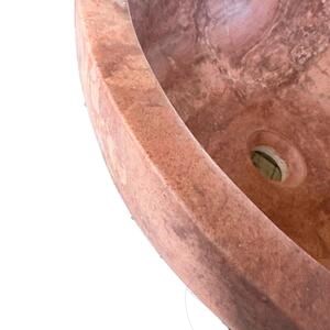 Waschbecken für Badezimmer - Opiumroter Travertin RS-5, 42 x 15 cm