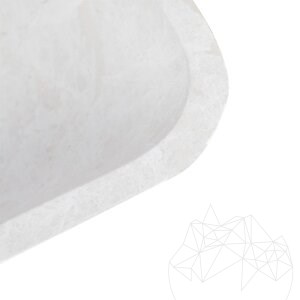 Badezimmer Waschbecken Matia Cappucino Marmor BRTA 50 x 40 x 13 cm