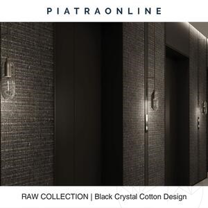 Granitplatte Black Crystal Cotton Design 1CM