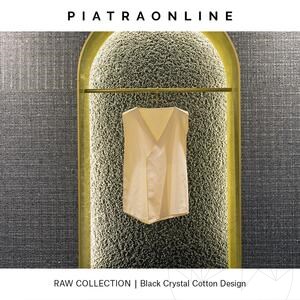 Black Crystal Lava Design Platte 2CM