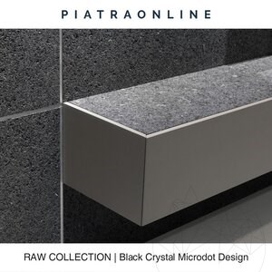 Black Crystal Microdot Design Platte 2CM