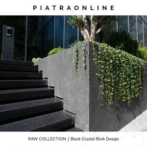 Black Crystal Rock Design Platte 3CM