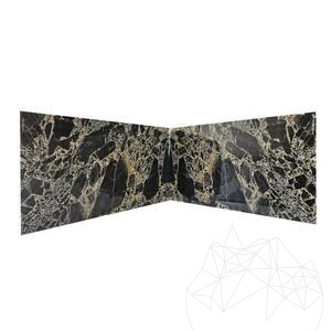 Polierte Marmorplatte Black Leopard, 2 cm