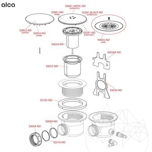 Duschwanne Siphon Alca Plast, chromatiert