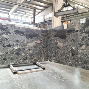 Breccia Schwarz Polierte Marmorplatte 2 cm