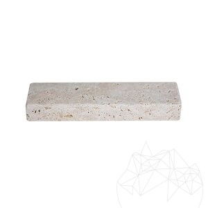 Klassischer Travertin mit Kreuzschliff, getrommelt 20.3 x 5 x 3 cm