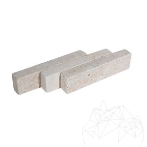Klassischer Travertin mit Kreuzschliff, getrommelt 20.3 x 5 x 3 cm