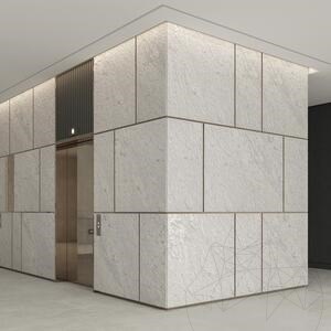 Carrara White Natural Design Platte 2CM