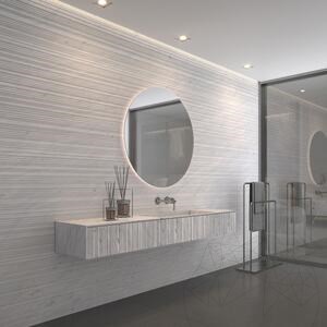 Carrara White Step Design Platte 2CM
