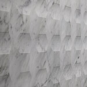 Carrara White Stud H Design Platte 2CM