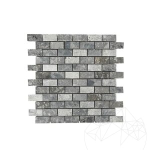 Mosaikfliese Marmor Ceppo Grey, Matt/Poliert/Sandgestrahlt 2.3 x 4.8 cm