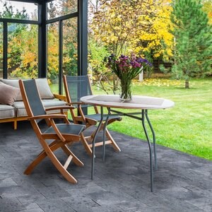 Ceppo Grey Gebürsteter & gemeißelter Marmor Französisches Muster Set 1.2 cm