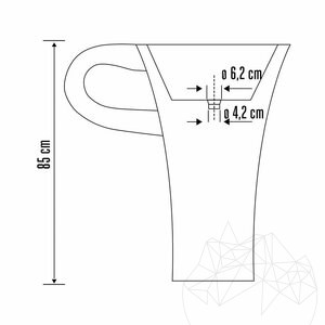 Waschbecken für Badezimmer - Tao Arabescato Marmor 42 x 85 cm