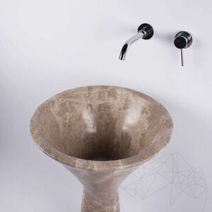 Waschbecken für Badezimmer - Tao Light Emperador Marmor 50 x 85 cm