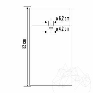 Waschbecken für Badezimmer - Tao Classic Travertin 45 x 82 cm