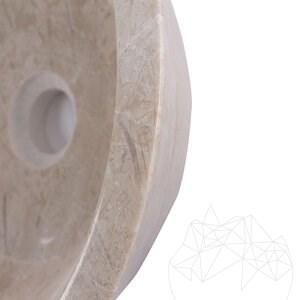 Waschbecken im Badezimmer - Hellbeige Marmor RS-5, 42 x 15 cm