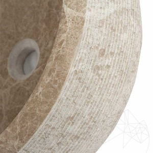 Waschbecken für das Badezimmer - Marmor Light Emperador RS-24, 41 x 33,5 cm