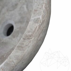 Waschbecken - Marmor Tundra Grey RS-5 42 x 15 cm