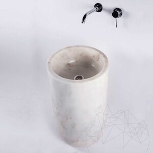 Waschbecken für Badezimmer - Tao Arabescato Marmor 40 x 85 cm