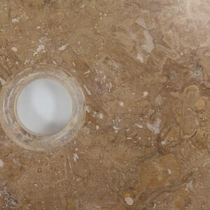Waschbecken für das Badezimmer - Latte Travertine RS-19, 42 x 16 cm