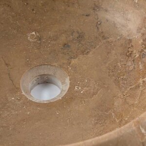 Waschbecken für das Badezimmer - Latte Travertin RS-21, 41 x 34 x 15 cm