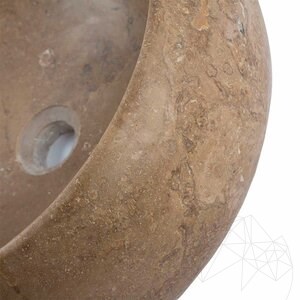 Waschbecken für das Badezimmer - Latte Travertin RS-21, 41 x 34 x 15 cm