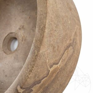 Waschbecken im Bad - Latte Travertin RS-22, 41,5 x 15 cm