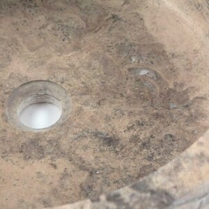 Waschbecken im Badezimmer - Silver Travertine RS-22, 42 x 15 cm
