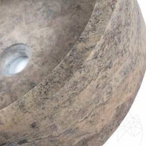 Waschbecken im Badezimmer - Silver Travertine RS-22, 42 x 15 cm